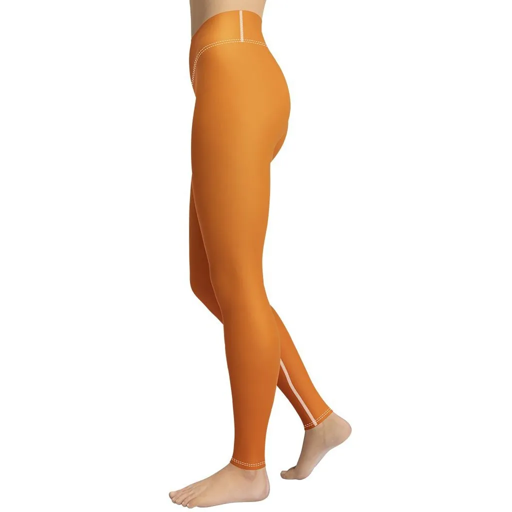 Tangerine Orange Yoga Leggings