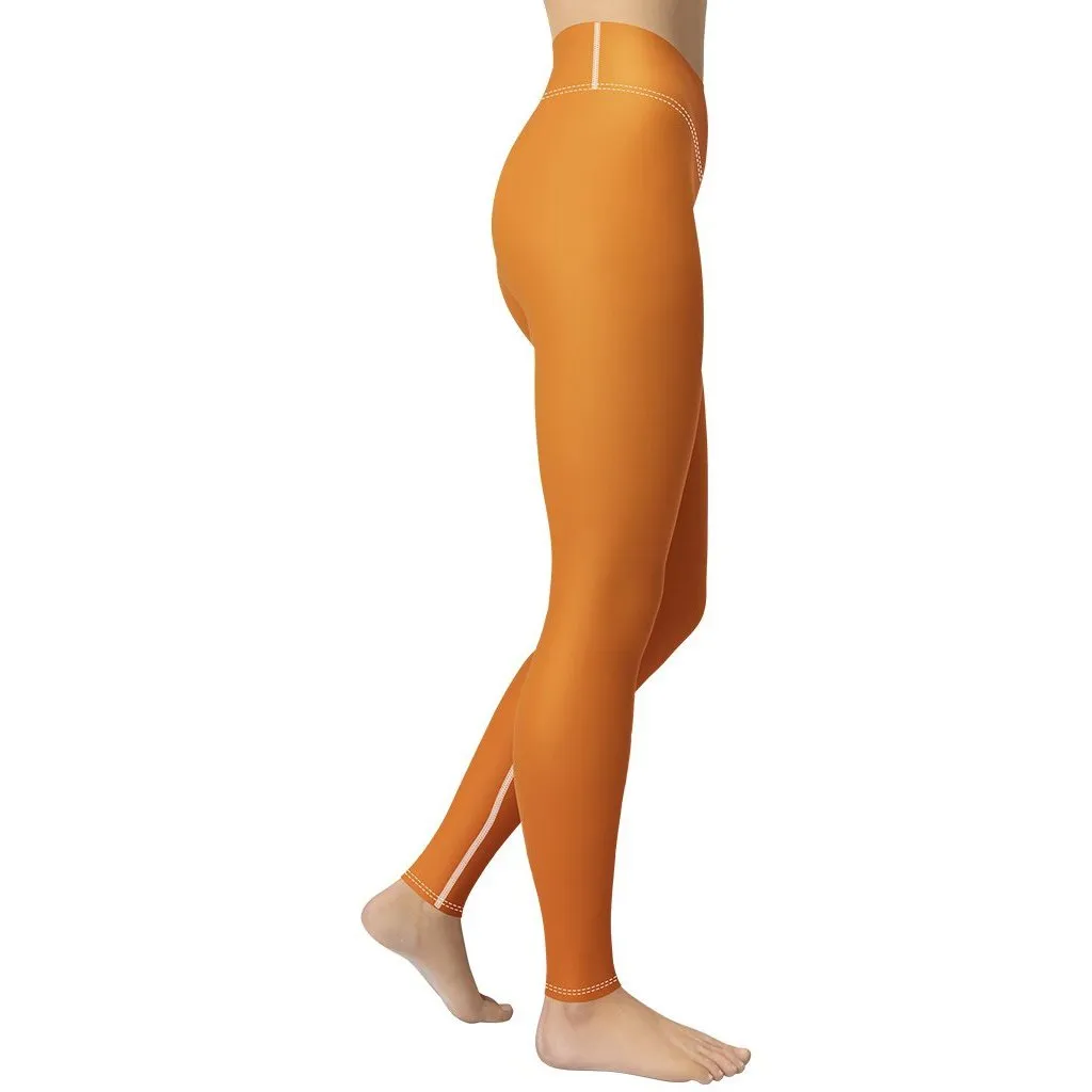 Tangerine Orange Yoga Leggings