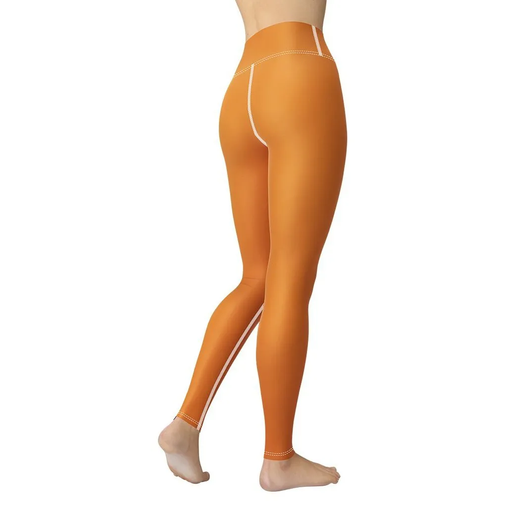 Tangerine Orange Yoga Leggings