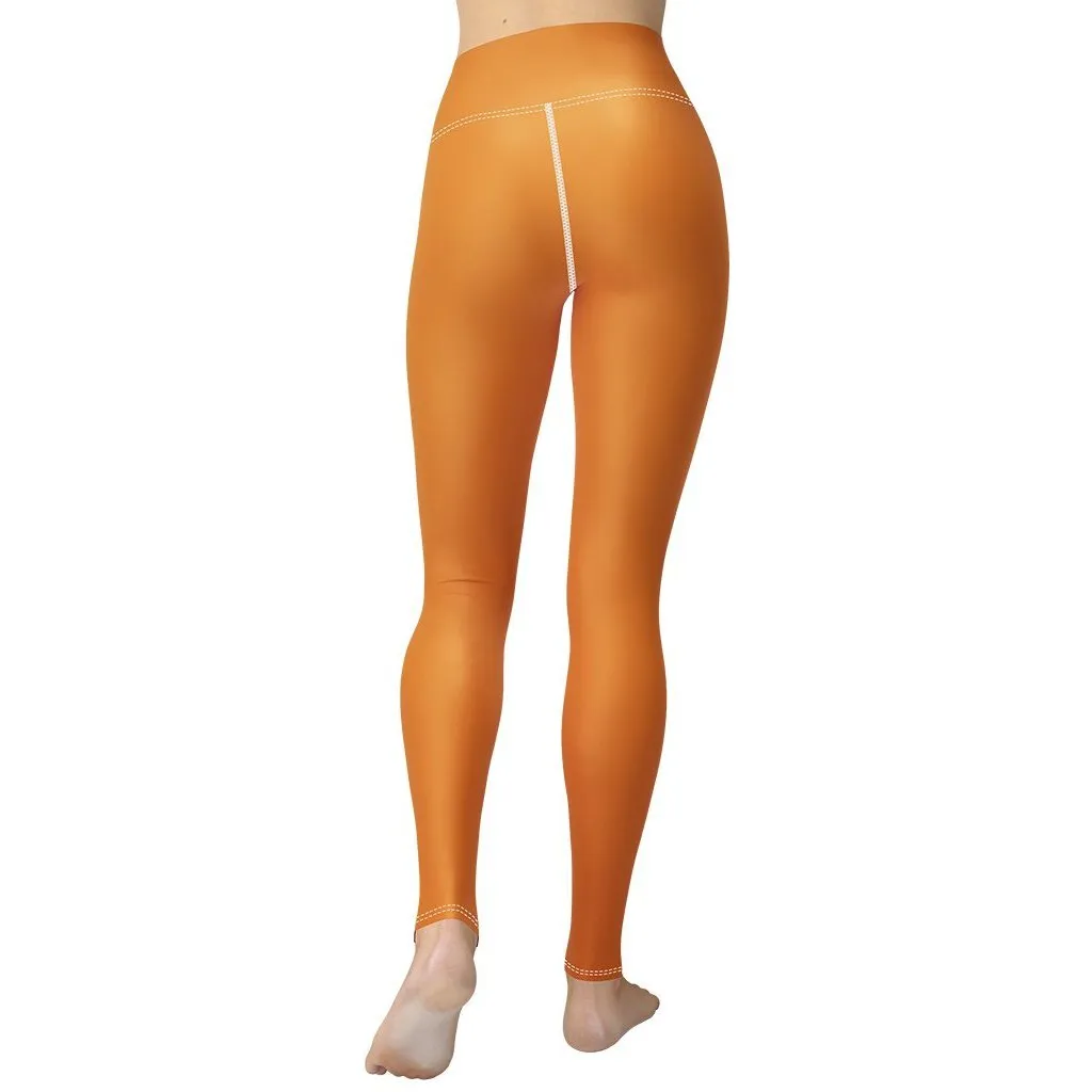 Tangerine Orange Yoga Leggings