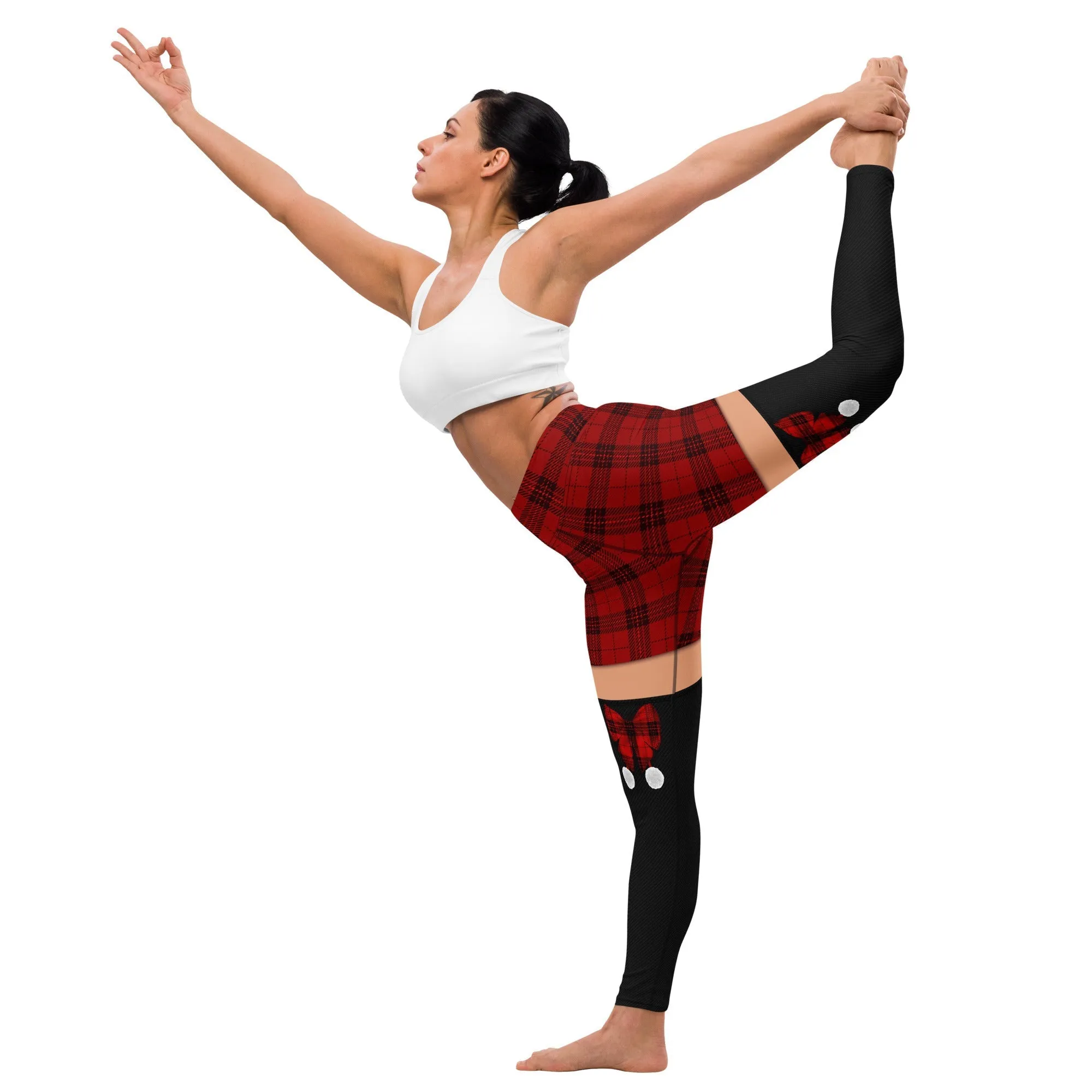 Tartan Shorts Yoga Leggings