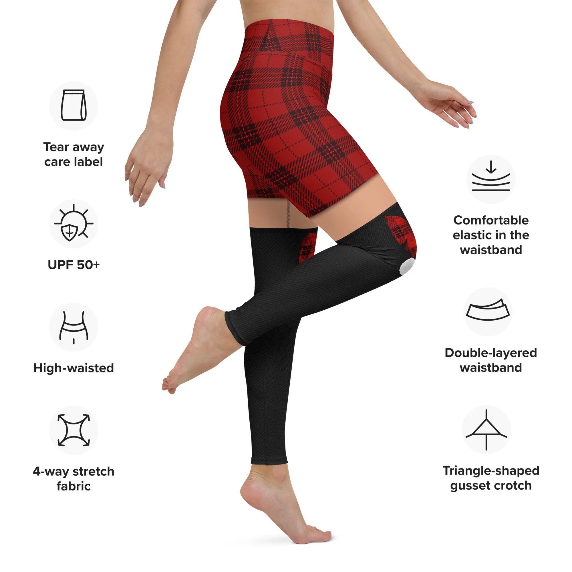 Tartan Shorts Yoga Leggings