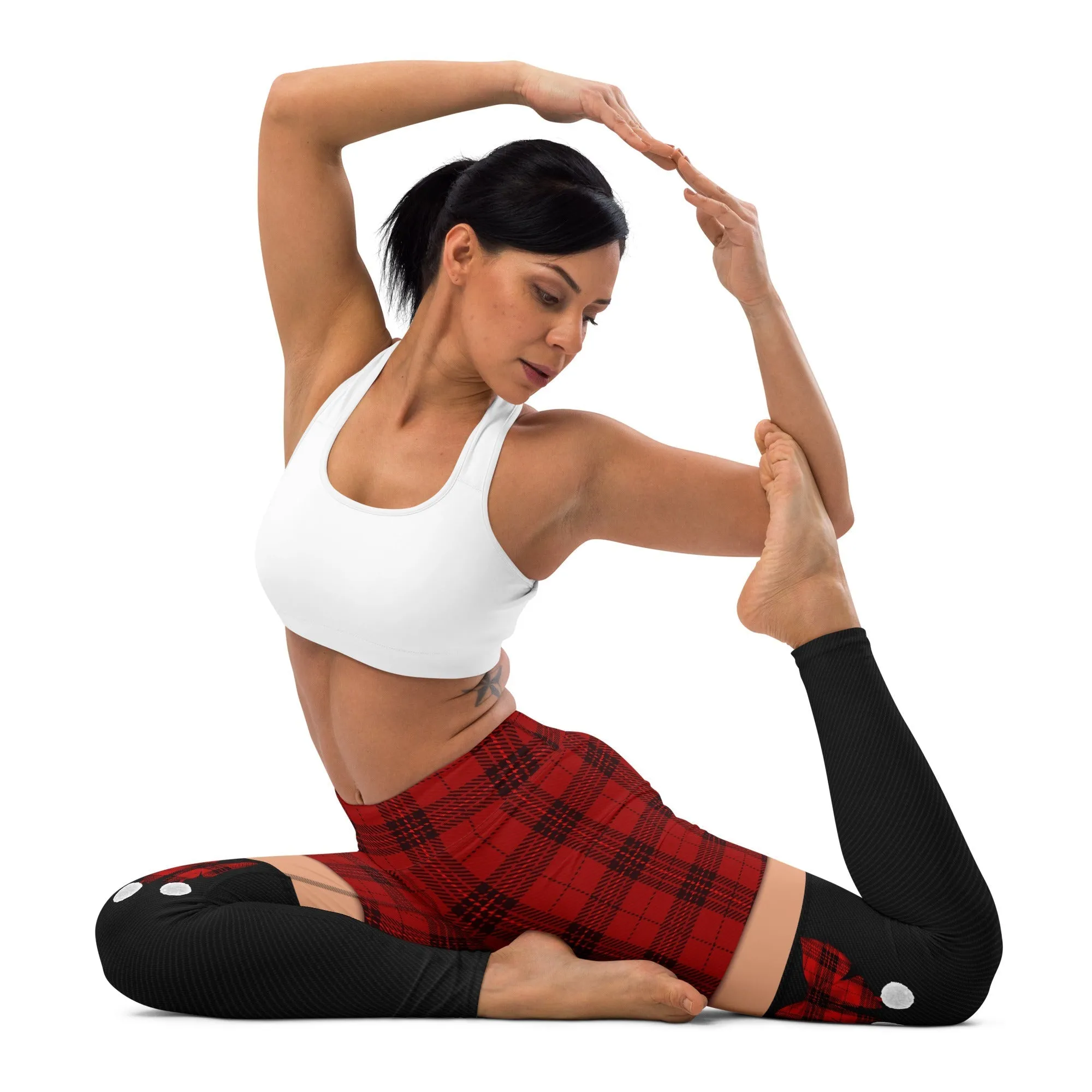 Tartan Shorts Yoga Leggings