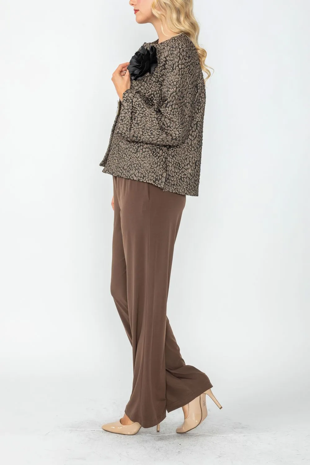 Taupe One Button Raglan Sleeve Jacket