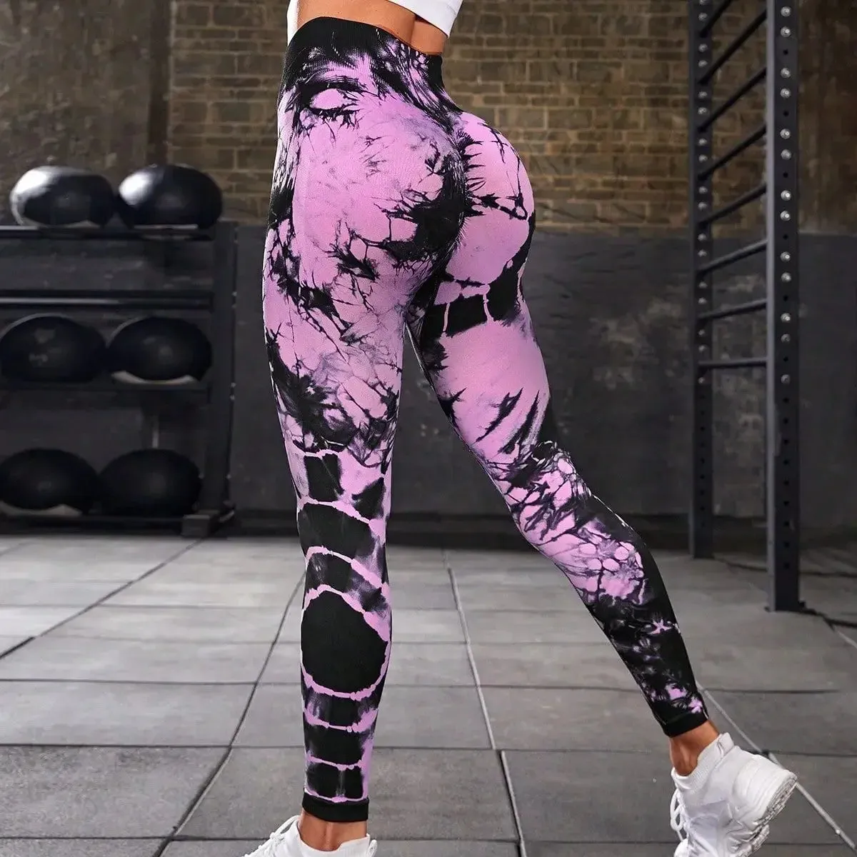 Tie-Dye Seamless High-Waist Leggings, Sculpt & Style | FlexDye