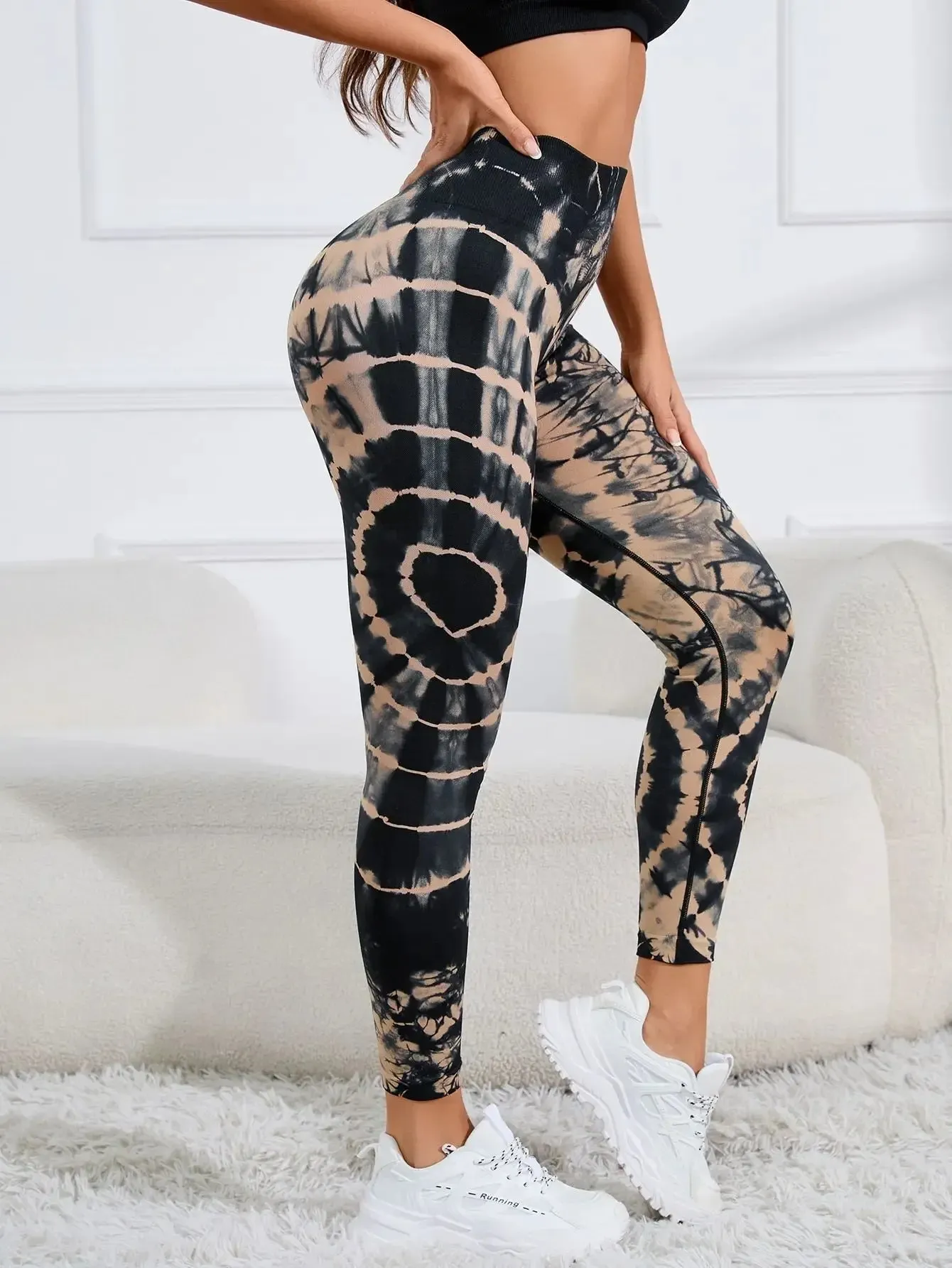 Tie-Dye Seamless High-Waist Leggings, Sculpt & Style | FlexDye