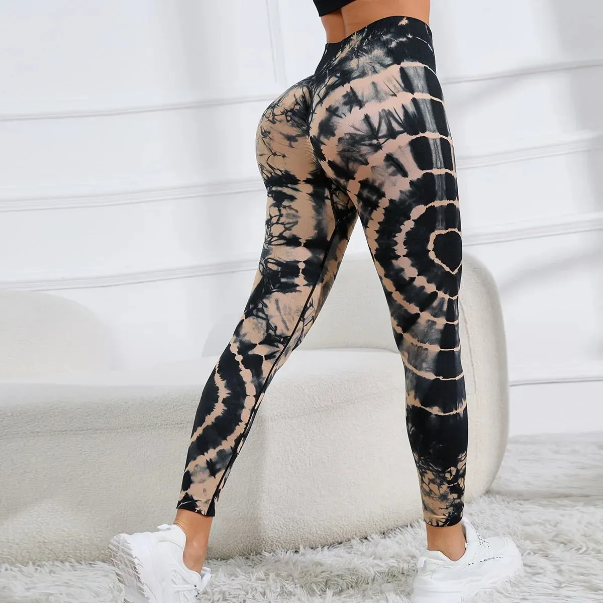 Tie-Dye Seamless High-Waist Leggings, Sculpt & Style | FlexDye