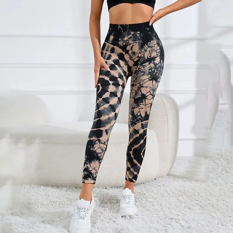 Tie-Dye Seamless High-Waist Leggings, Sculpt & Style | FlexDye