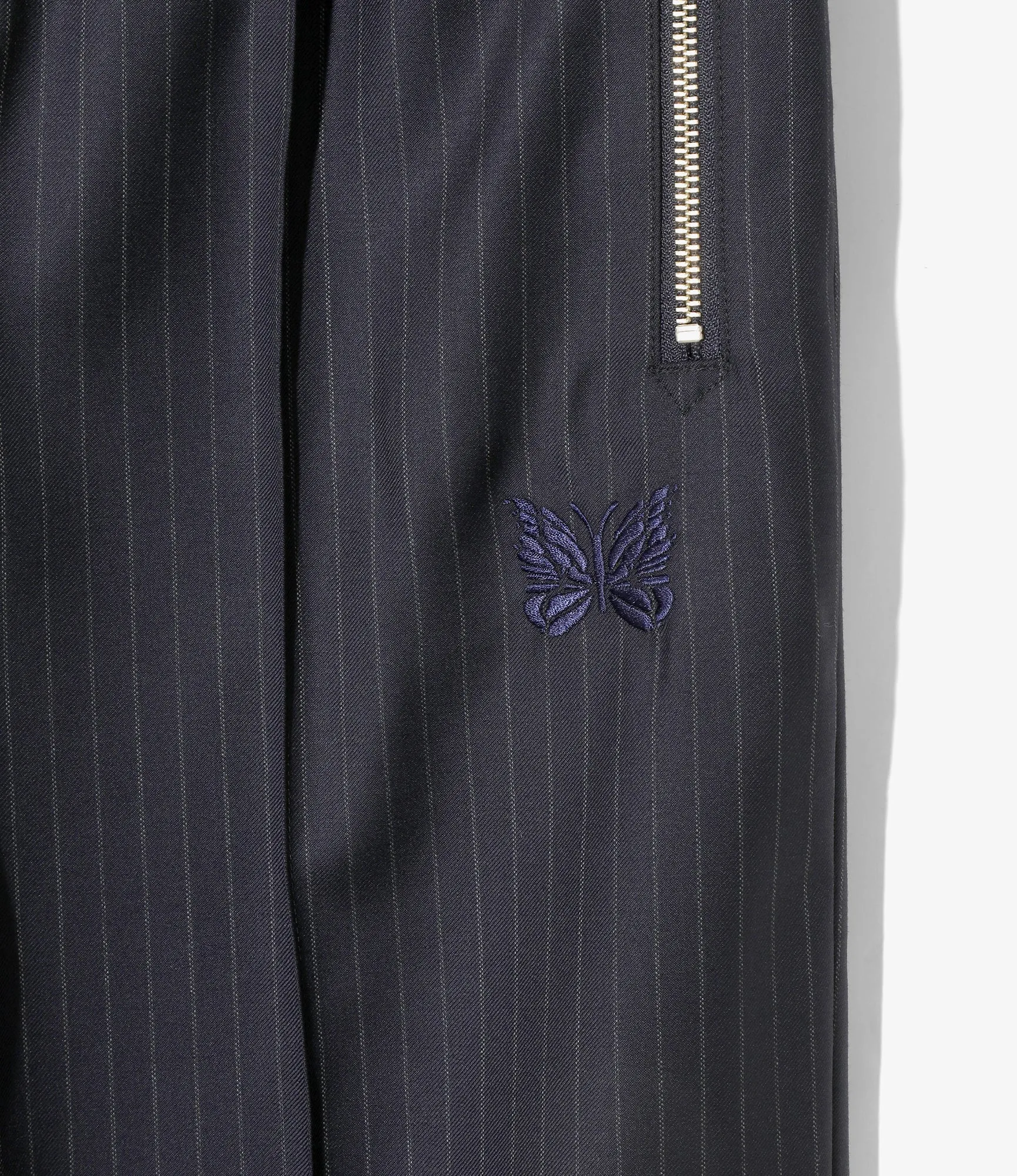 Track Pant – Navy Striped Viyella Wool