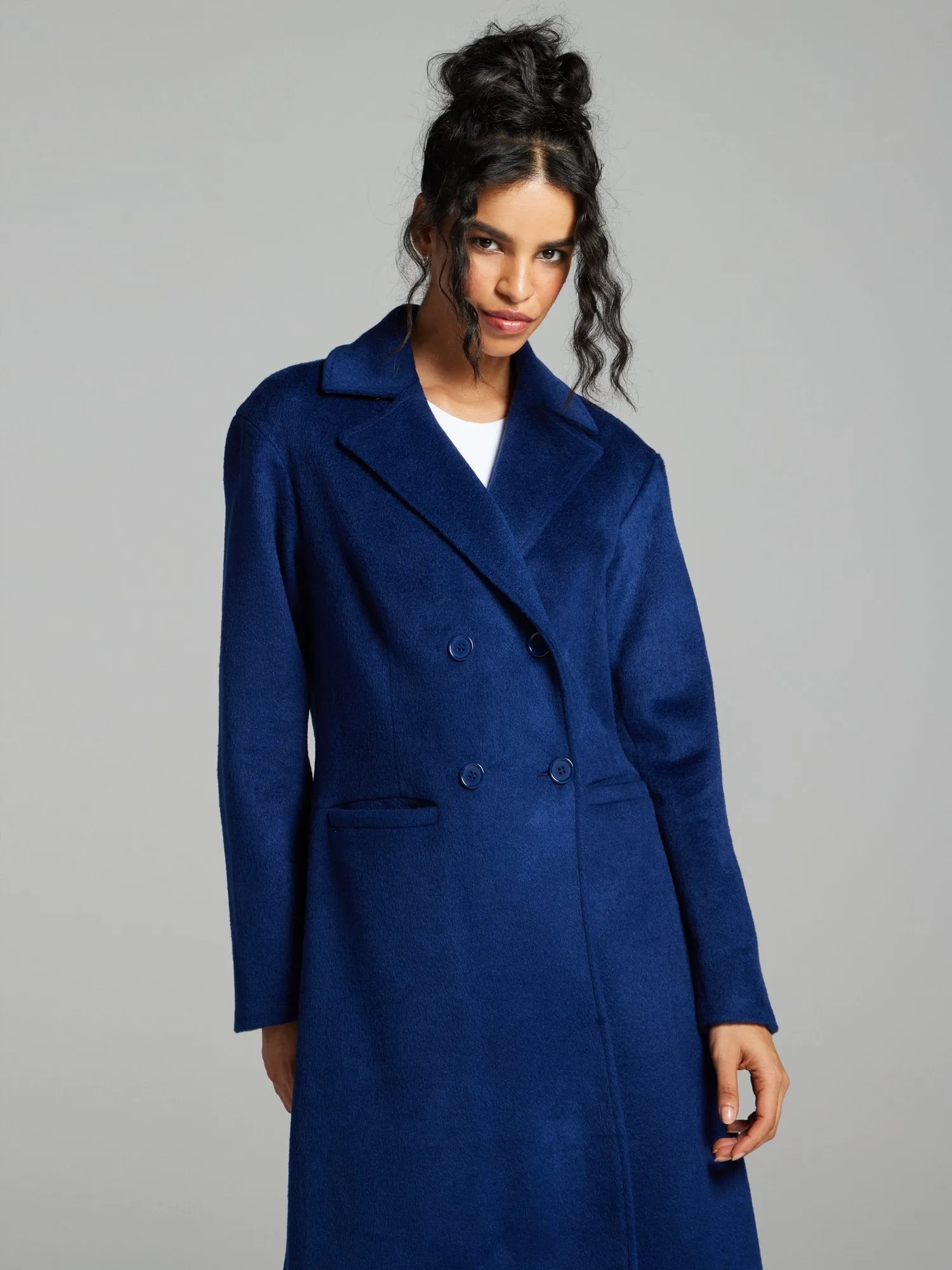 Triana Double-Breasted Wool-Blend Coat