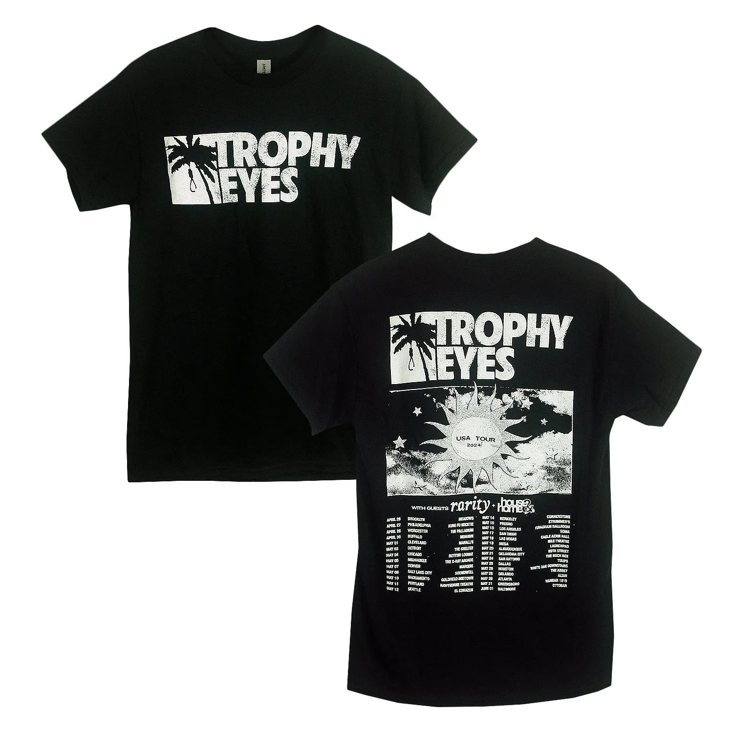 Trophy Eyes 'Logo (Tour 2024)' Black T-Shirt