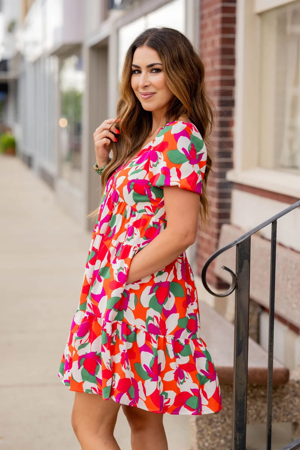 Tropics Tiered Babydoll Dress