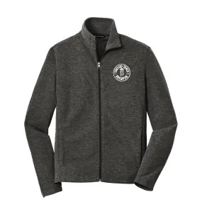 Twisted Track Brewpub Heather Microfleece Full-Zip Jacket