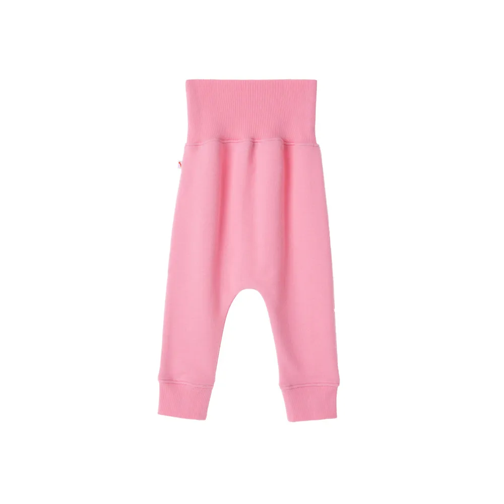 Vauva Baby Girls Flowers High Waist Pants - Pink