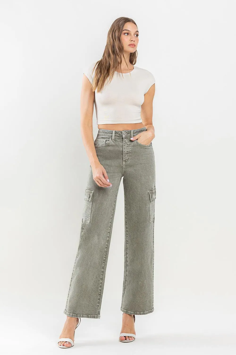 Vervet by Flying Monkey 90's Super High Rise Cargo Jeans