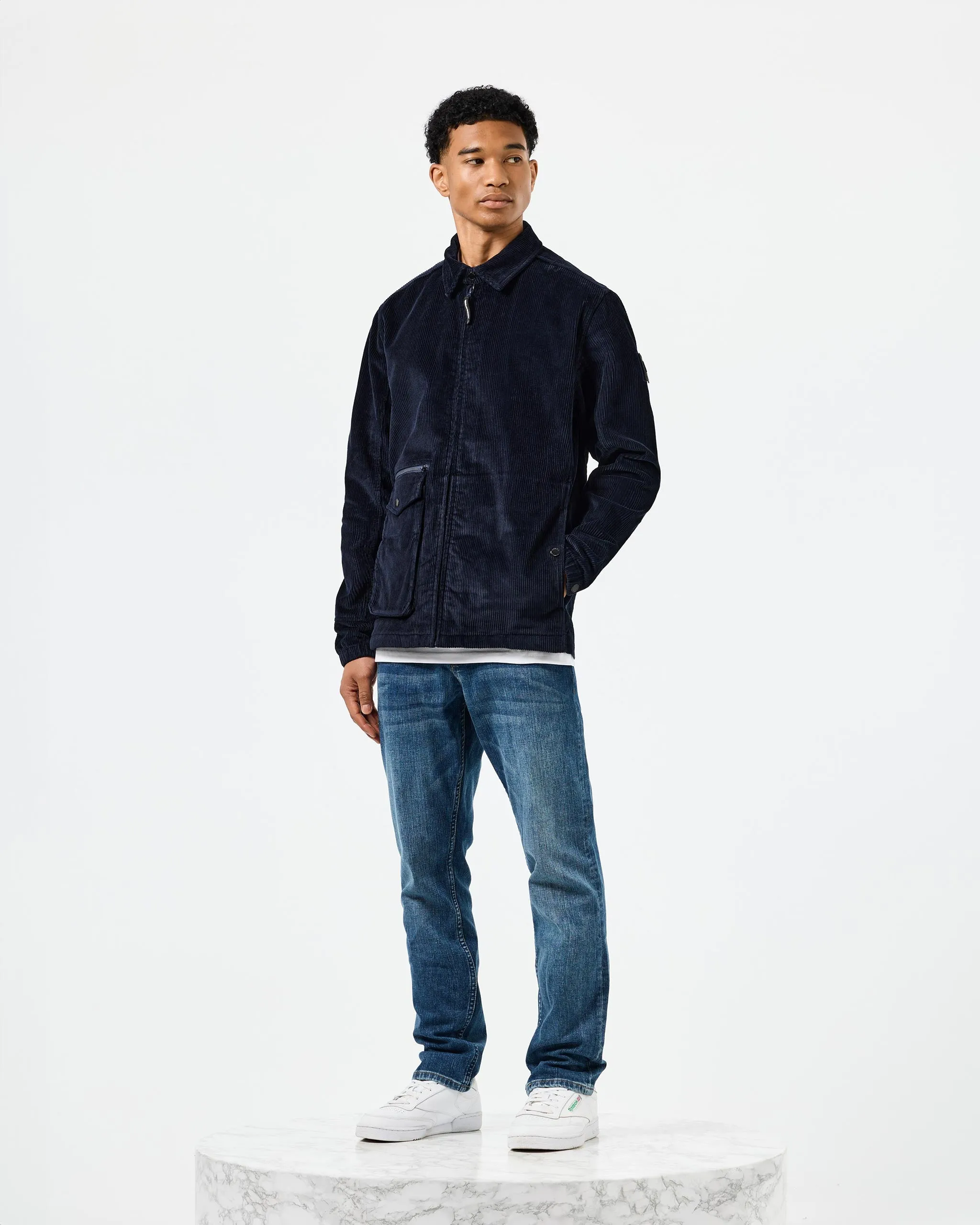 Vinnie Cord Over-Shirt Navy