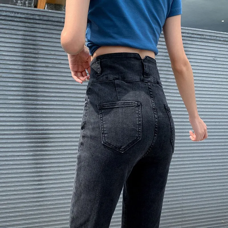 Women Vintage High Waist Pants