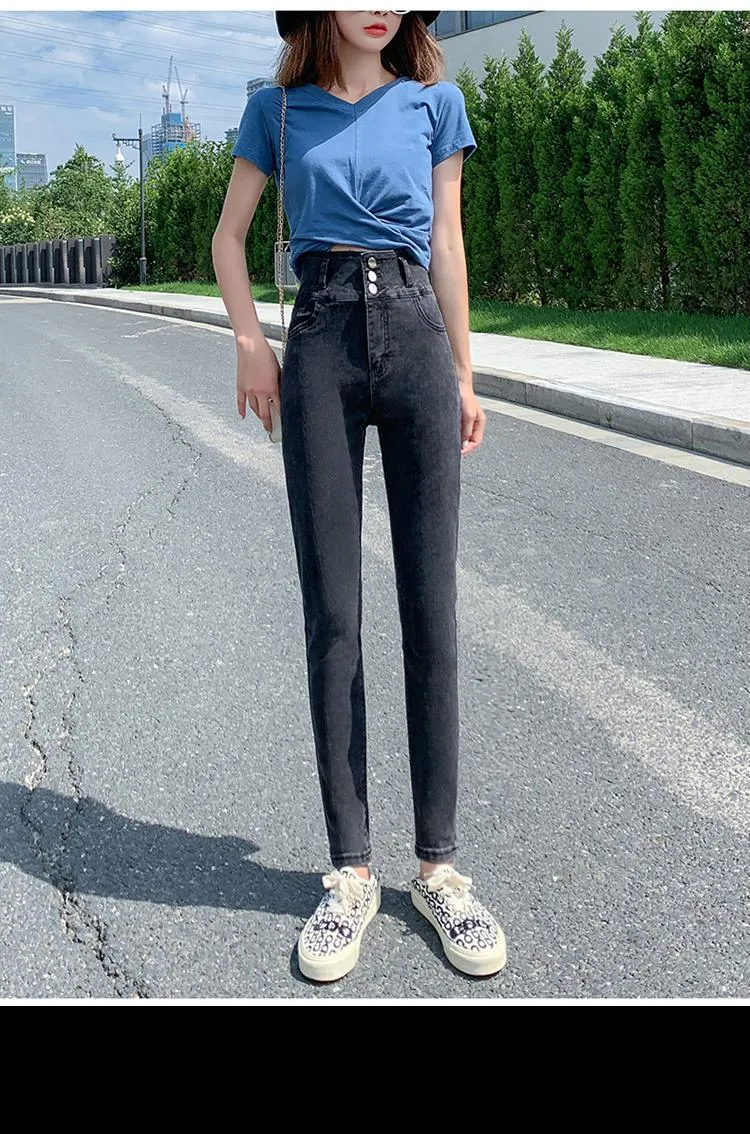 Women Vintage High Waist Pants