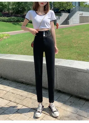 Women Vintage High Waist Pants