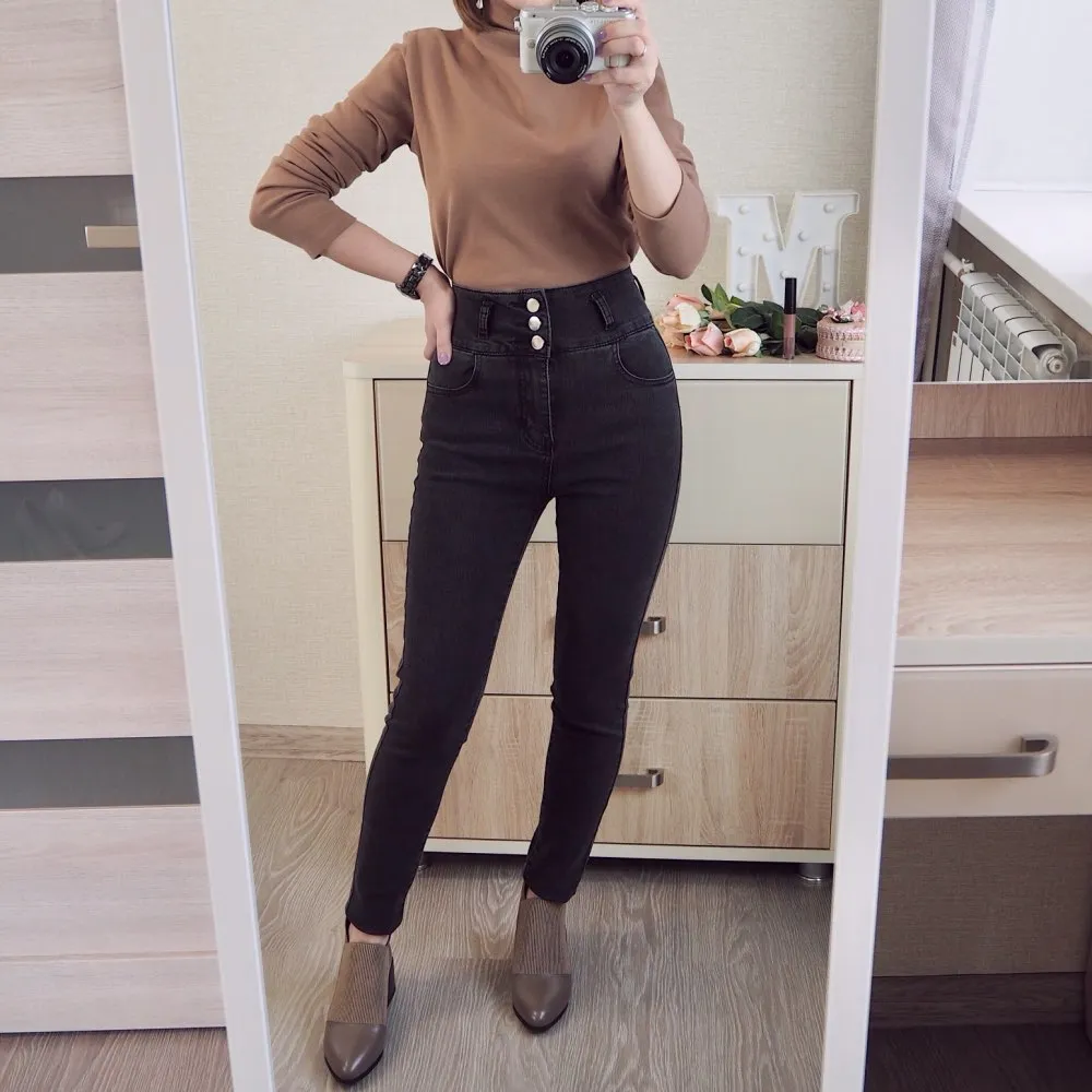 Women Vintage High Waist Pants