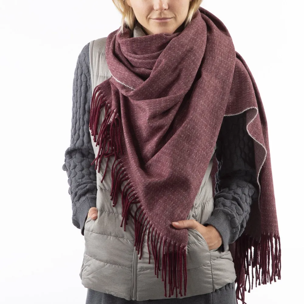 Women's Recycled Scarf with Fringe